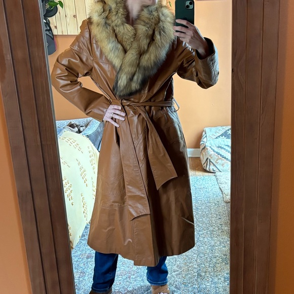 Vintage Leather Fox fur jacket - Picture 11 of 11